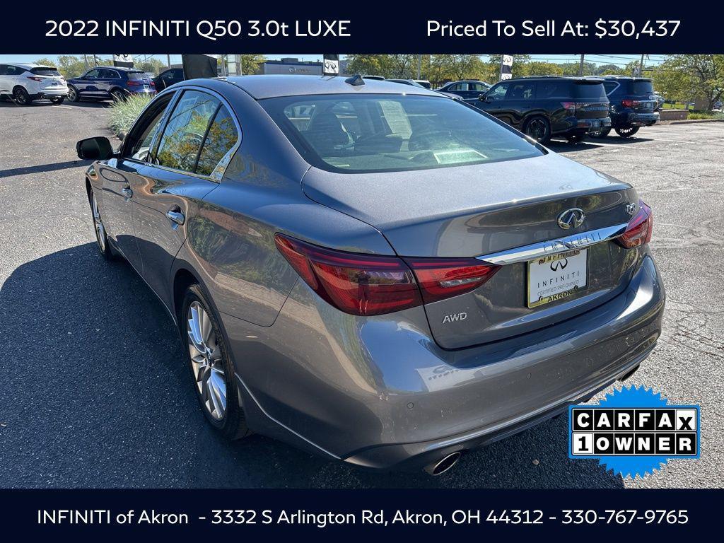 used 2022 INFINITI Q50 car, priced at $30,437