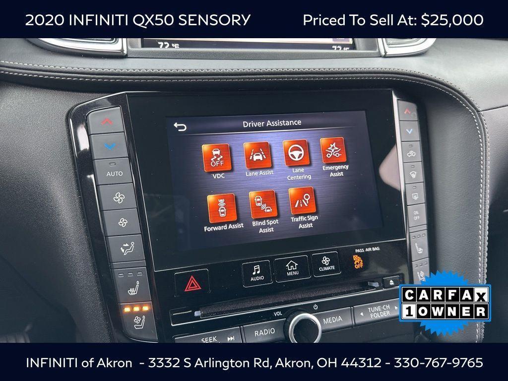 used 2020 INFINITI QX50 car, priced at $25,000