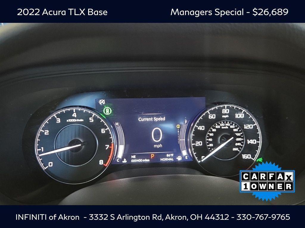 used 2022 Acura TLX car, priced at $26,689