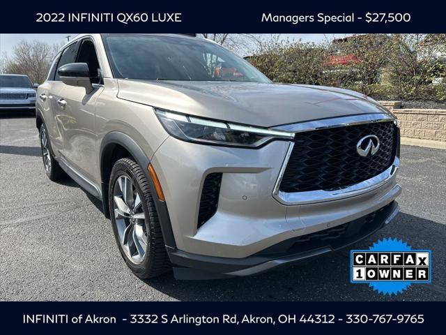 used 2022 INFINITI QX60 car, priced at $27,500