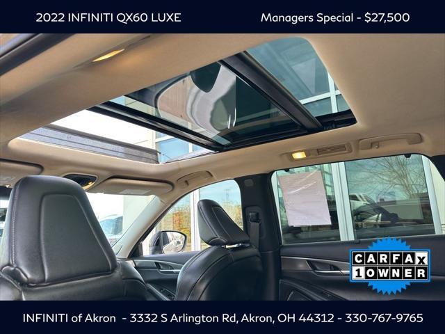 used 2022 INFINITI QX60 car, priced at $27,500