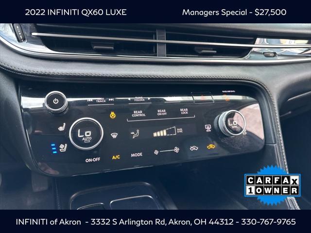 used 2022 INFINITI QX60 car, priced at $27,500