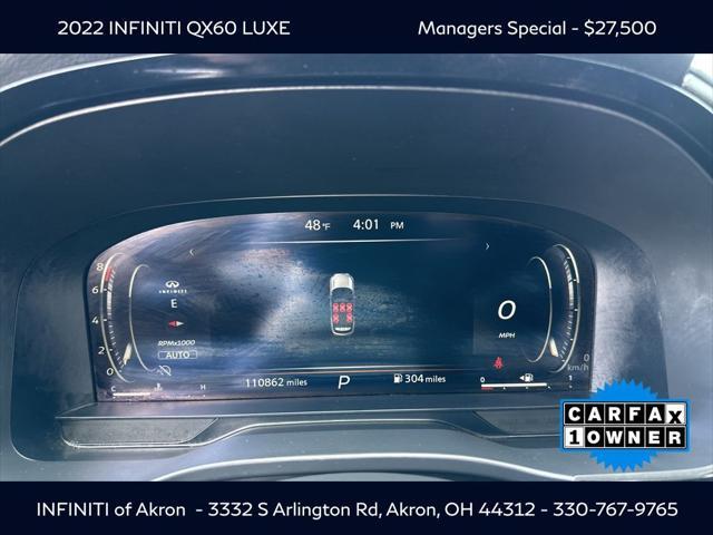 used 2022 INFINITI QX60 car, priced at $27,500