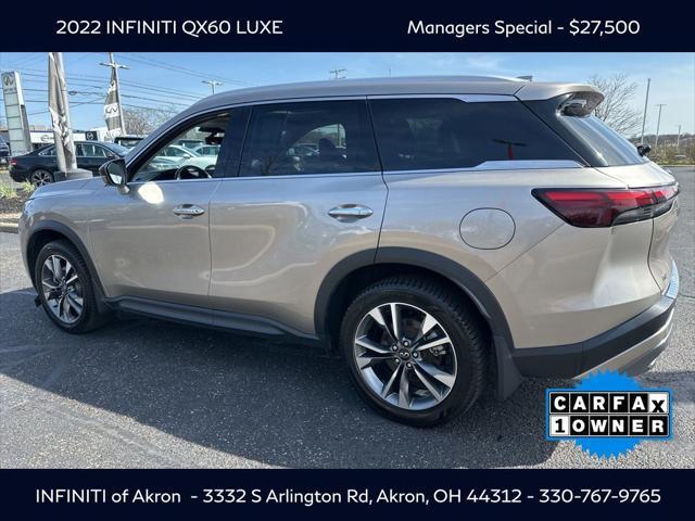 used 2022 INFINITI QX60 car, priced at $27,500