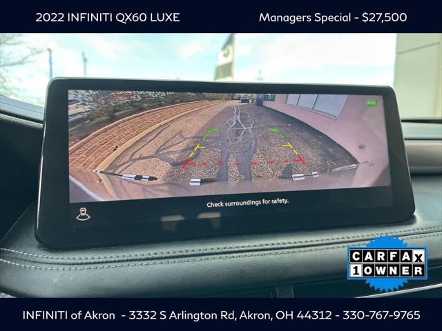 used 2022 INFINITI QX60 car, priced at $27,500