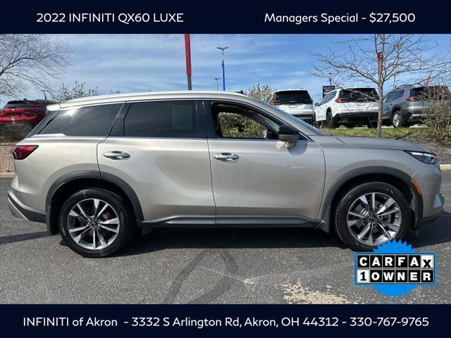 used 2022 INFINITI QX60 car, priced at $27,500