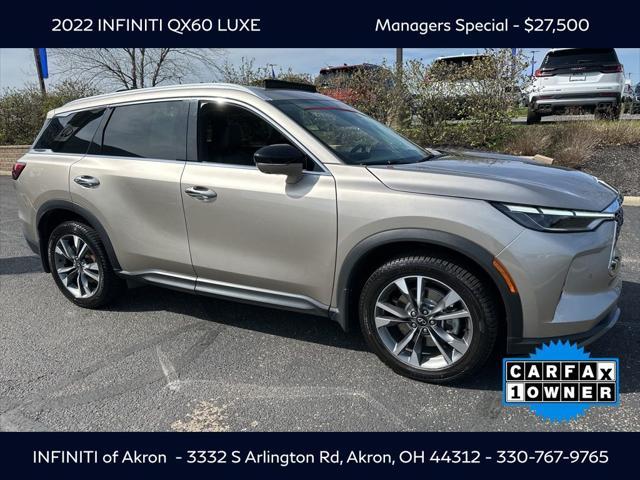 used 2022 INFINITI QX60 car, priced at $27,500