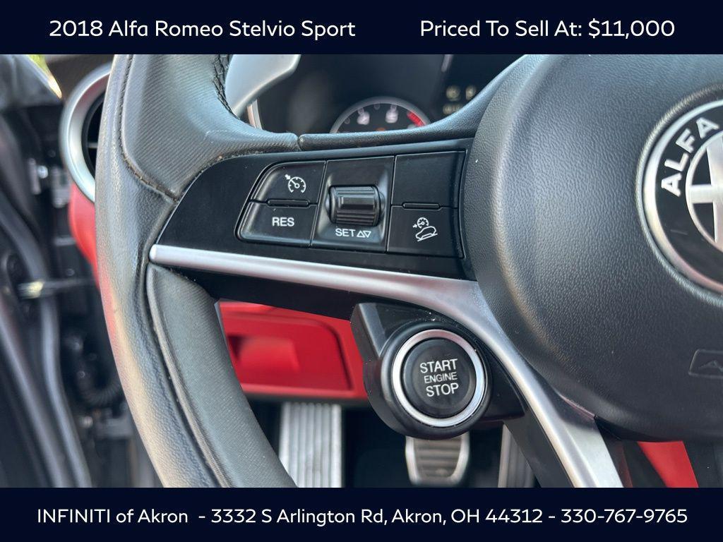 used 2018 Alfa Romeo Stelvio car, priced at $11,000