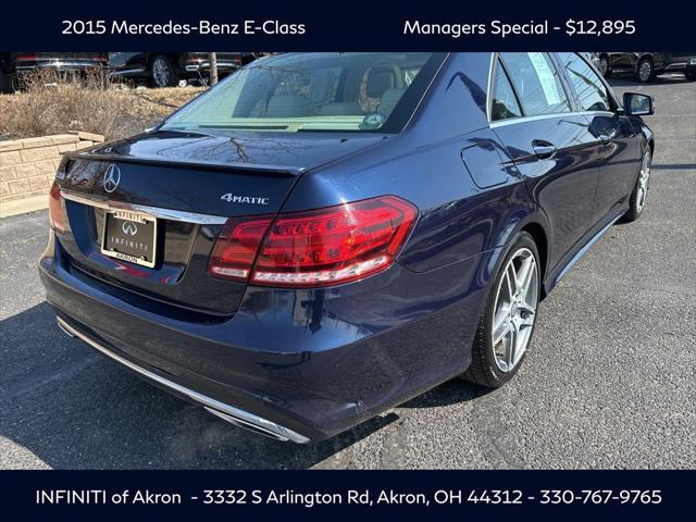 used 2015 Mercedes-Benz E-Class car, priced at $12,895
