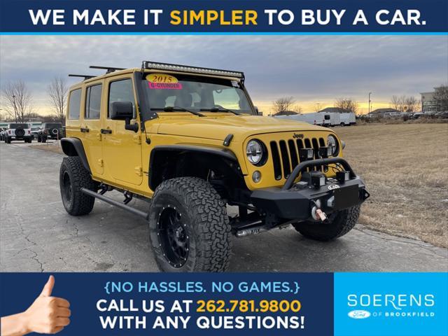 used 2015 Jeep Wrangler Unlimited car, priced at $23,490