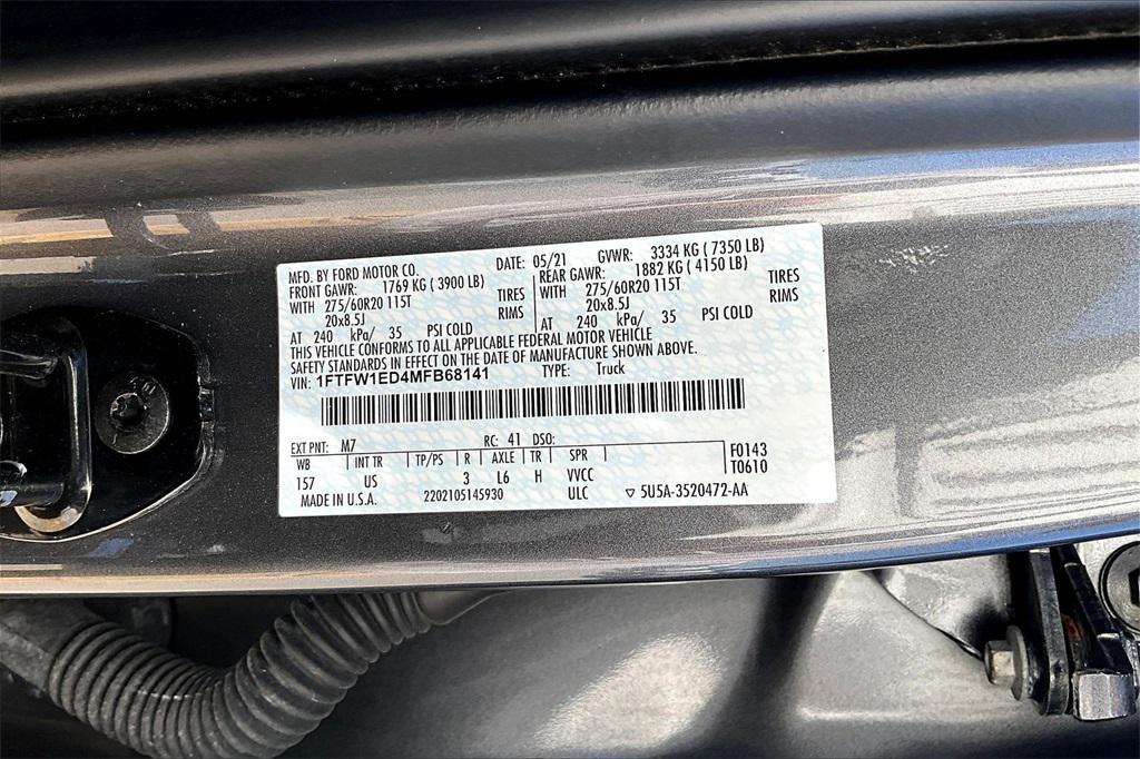 used 2021 Ford F-150 car, priced at $35,500