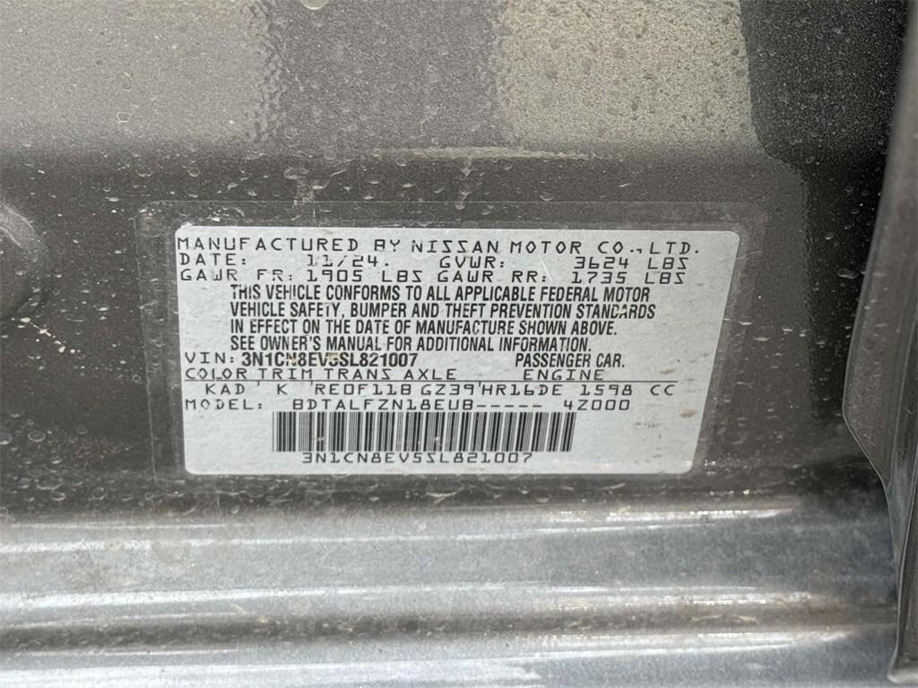 new 2025 Nissan Versa car, priced at $22,295