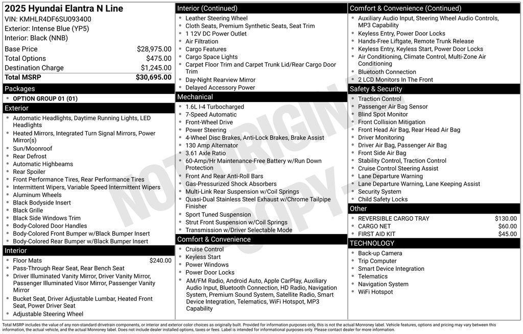 new 2025 Hyundai Elantra car