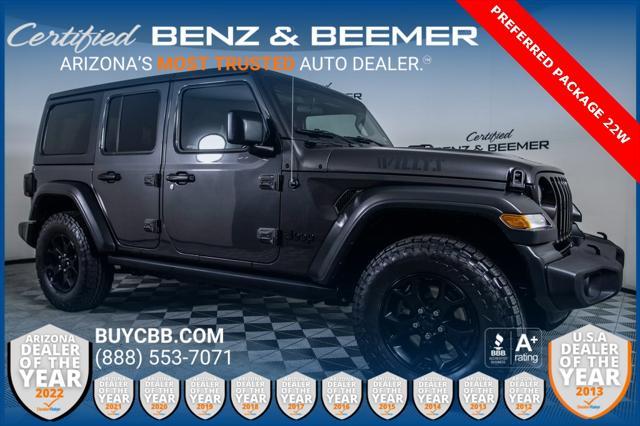 used 2020 Jeep Wrangler Unlimited car, priced at $32,000