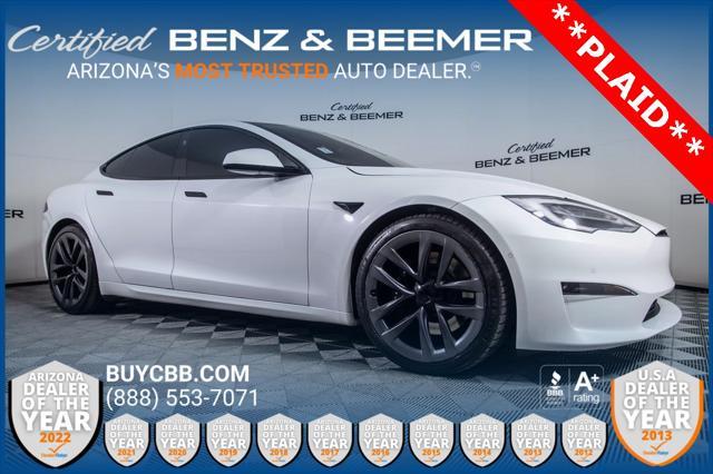 used 2021 Tesla Model S car, priced at $54,000