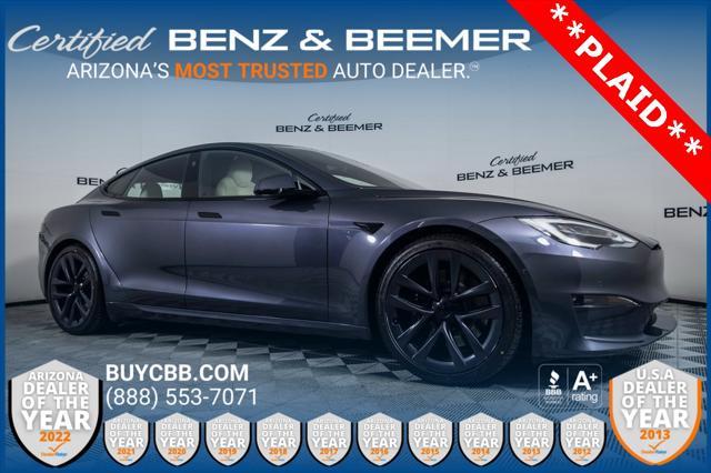 used 2021 Tesla Model S car, priced at $65,000