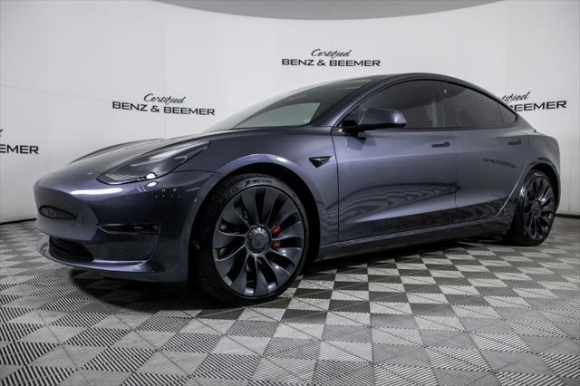 used 2023 Tesla Model 3 car, priced at $33,500