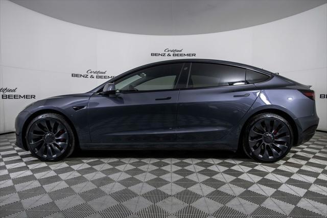 used 2023 Tesla Model 3 car, priced at $33,500