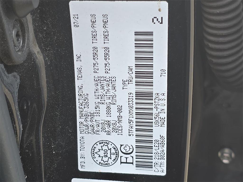 used 2021 Toyota Tundra car, priced at $46,461