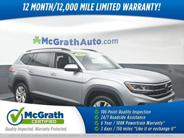 used 2021 Volkswagen Atlas car, priced at $25,000