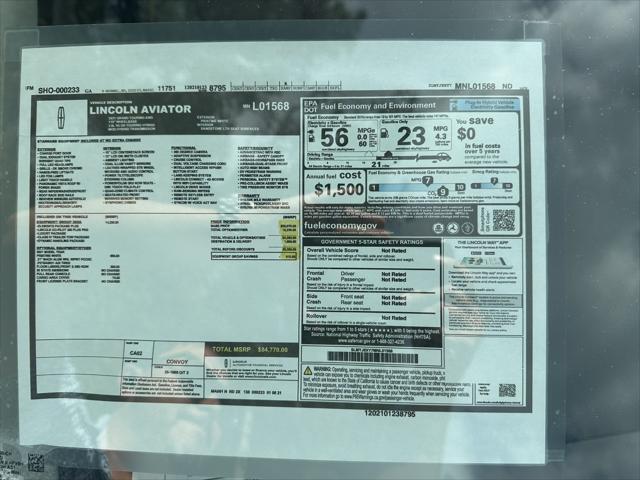 used 2021 Lincoln Aviator car, priced at $40,988