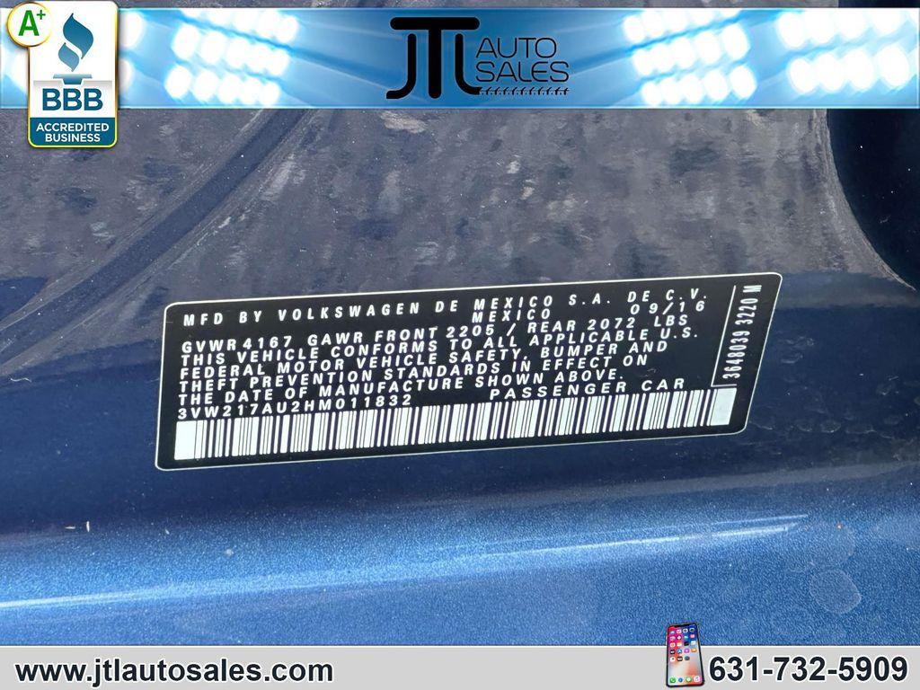 used 2017 Volkswagen Golf car, priced at $14,990