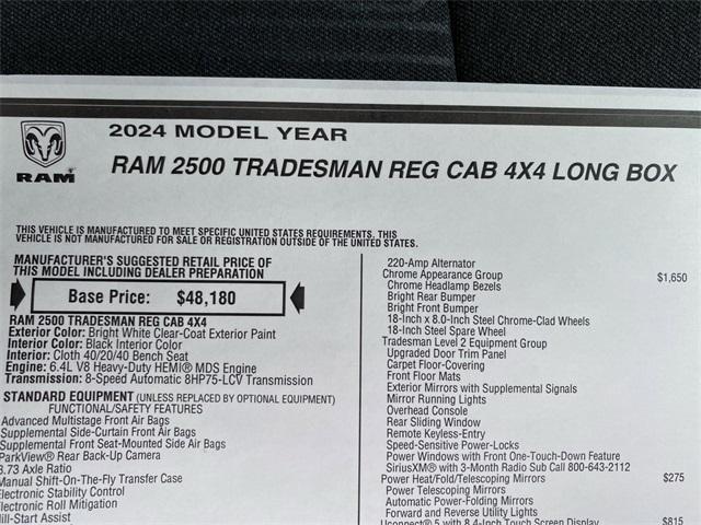 new 2024 Ram 2500 car, priced at $57,908