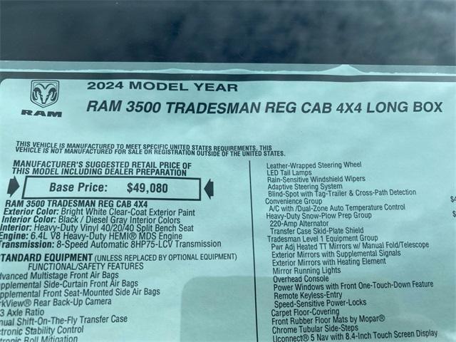 new 2024 Ram 3500 car, priced at $76,985