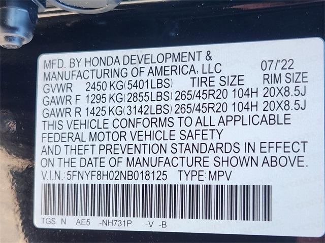 used 2022 Honda Passport car, priced at $39,500