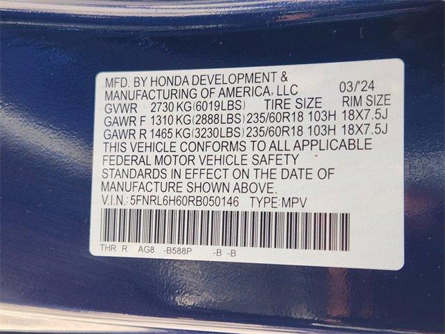 used 2024 Honda Odyssey car, priced at $37,700