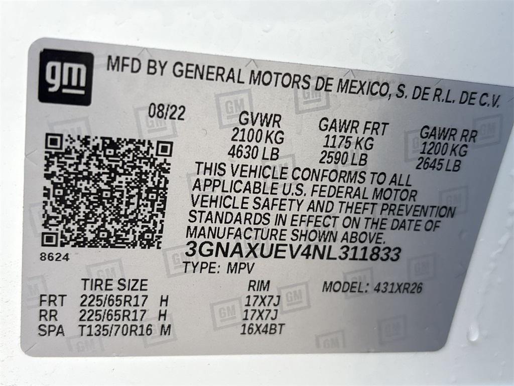 used 2022 Chevrolet Equinox car, priced at $21,465