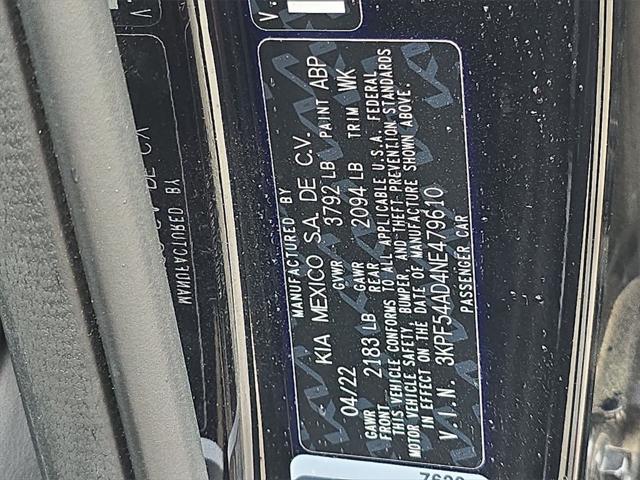 used 2022 Kia Forte car, priced at $21,250