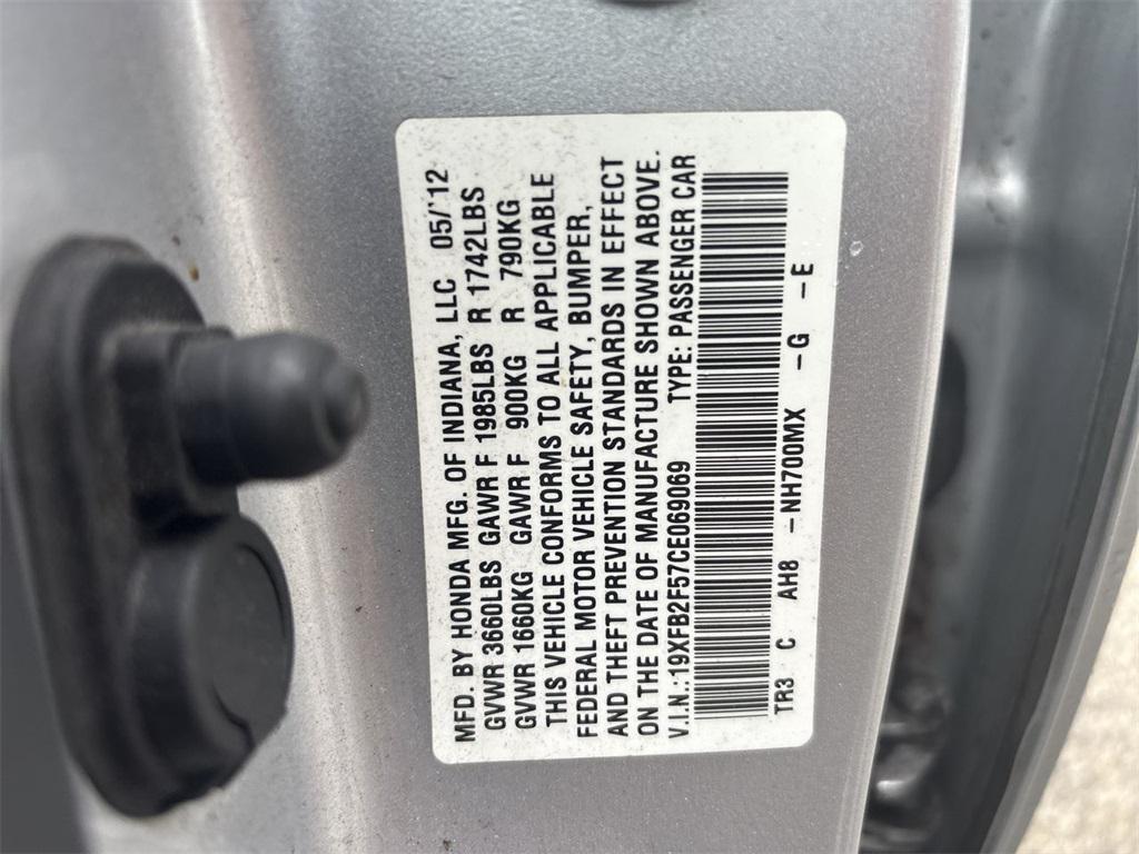 used 2012 Honda Civic car, priced at $5,900