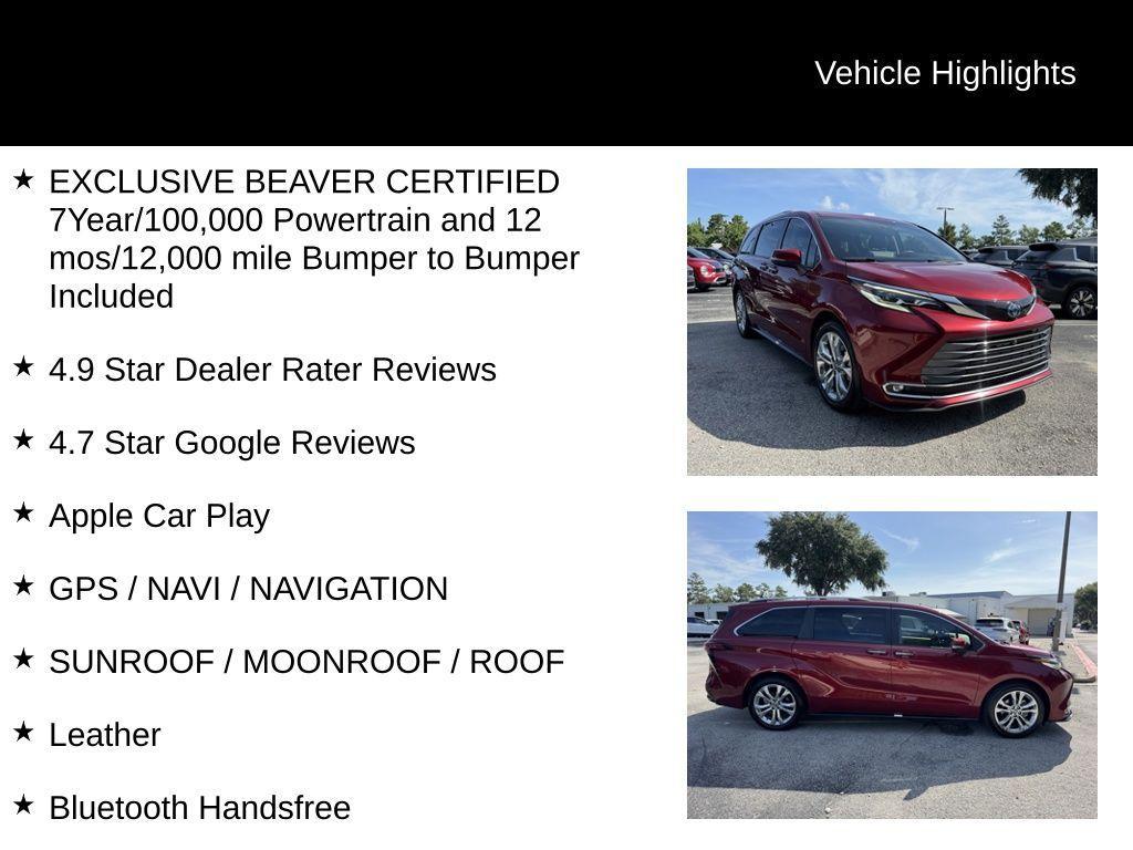 used 2022 Toyota Sienna car, priced at $45,700