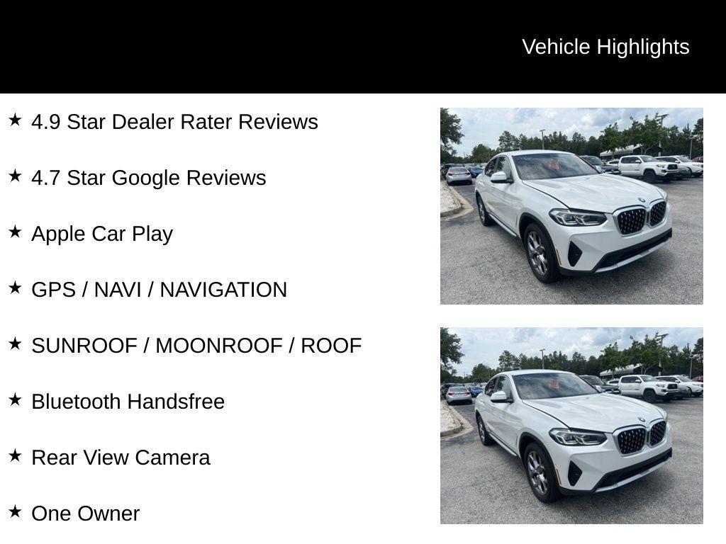 used 2024 BMW X4 car, priced at $46,400
