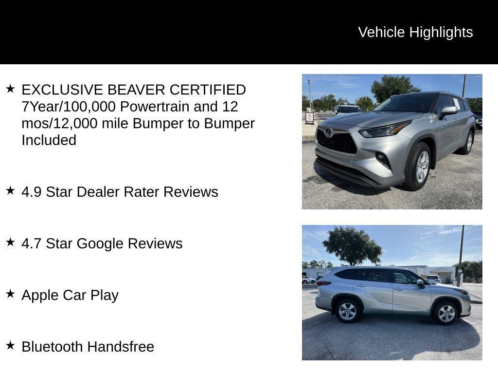 used 2023 Toyota Highlander Hybrid car, priced at $34,700