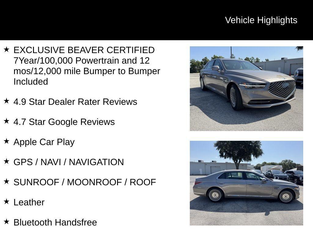 used 2020 Genesis G90 car, priced at $37,600