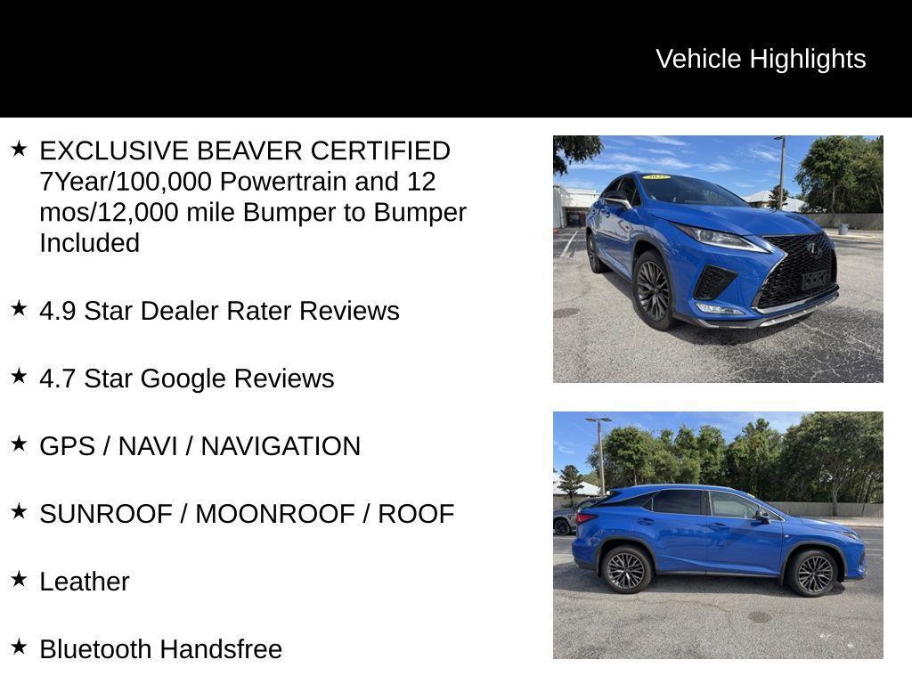 used 2022 Lexus RX 350 car, priced at $44,900