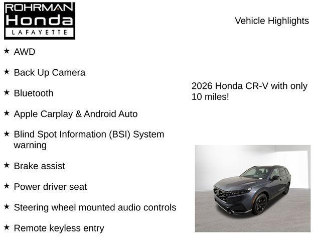 new 2026 Honda CR-V Hybrid car, priced at $36,935