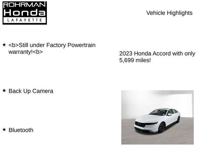 used 2023 Honda Accord Hybrid car, priced at $31,998