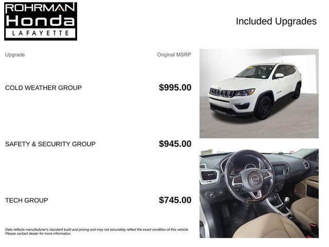 used 2020 Jeep Compass car, priced at $15,290