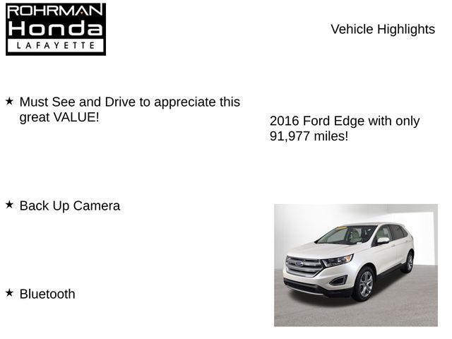used 2016 Ford Edge car, priced at $11,998