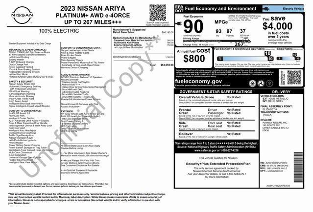 used 2023 Nissan ARIYA car, priced at $34,991