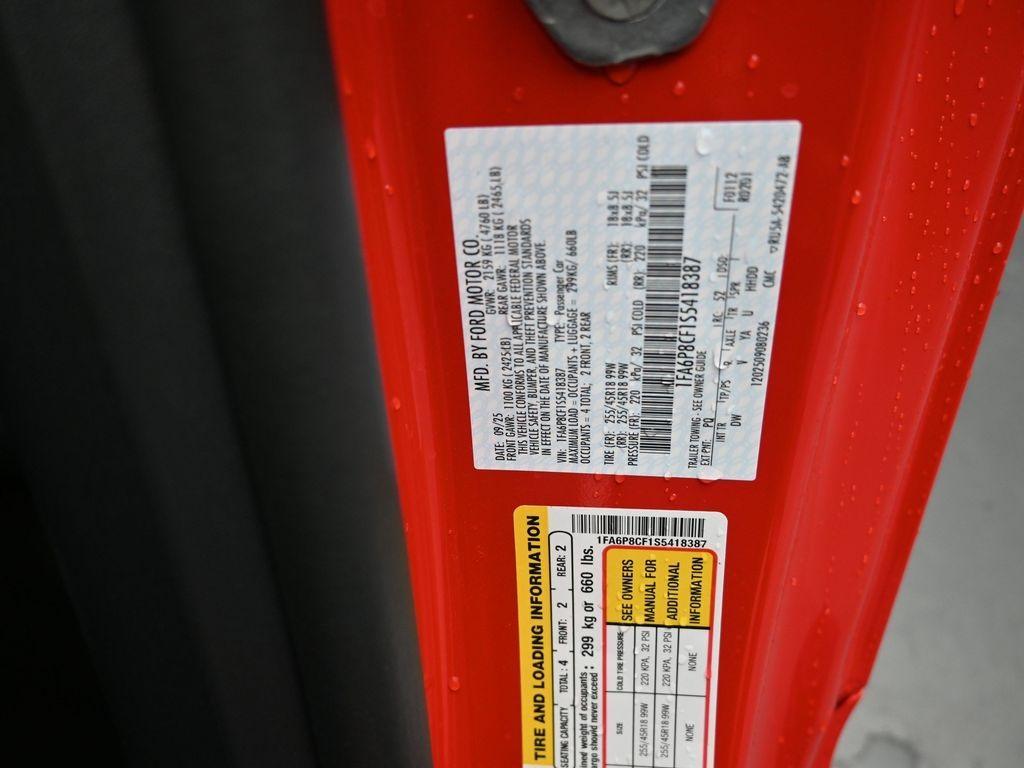 new 2025 Ford Mustang car, priced at $43,982