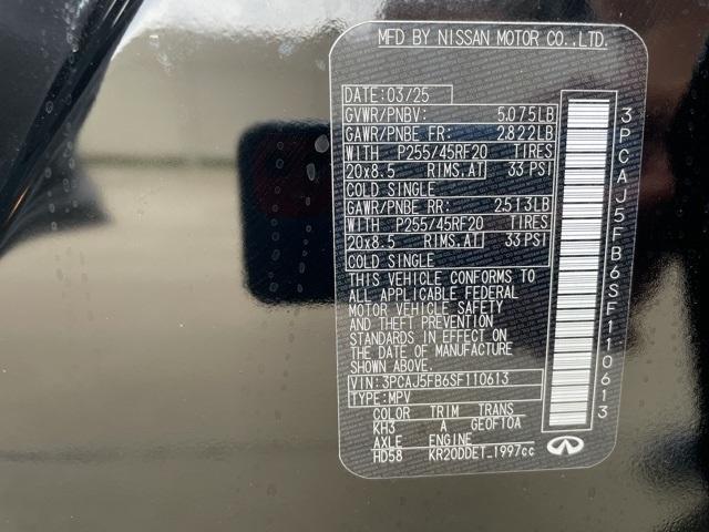 new 2025 INFINITI QX50 car, priced at $49,360