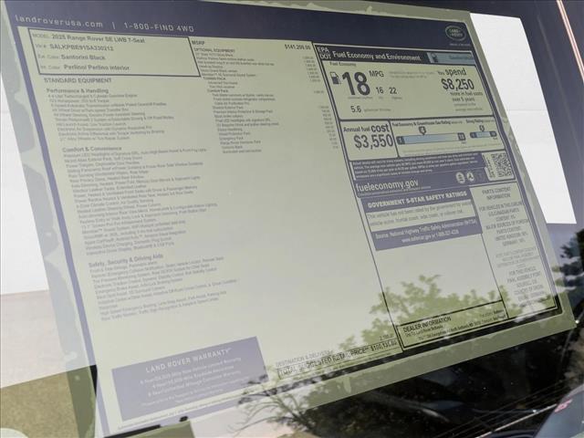 new 2025 Land Rover Range Rover car, priced at $160,135
