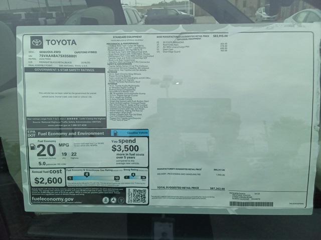 new 2025 Toyota Sequoia car, priced at $87,262