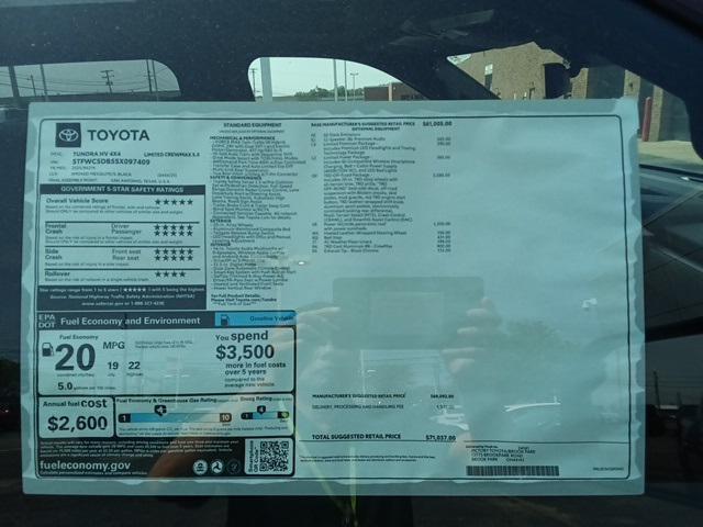 new 2025 Toyota Tundra Hybrid car, priced at $71,037