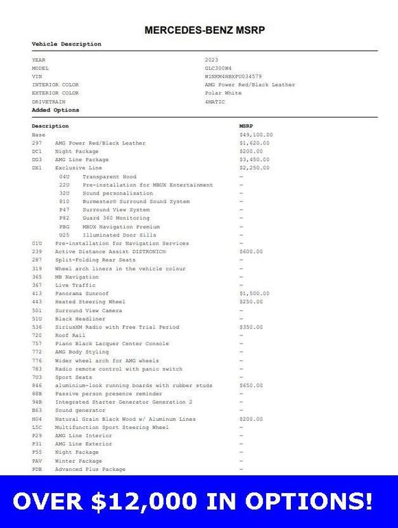 used 2023 Mercedes-Benz GLC 300 car, priced at $39,995