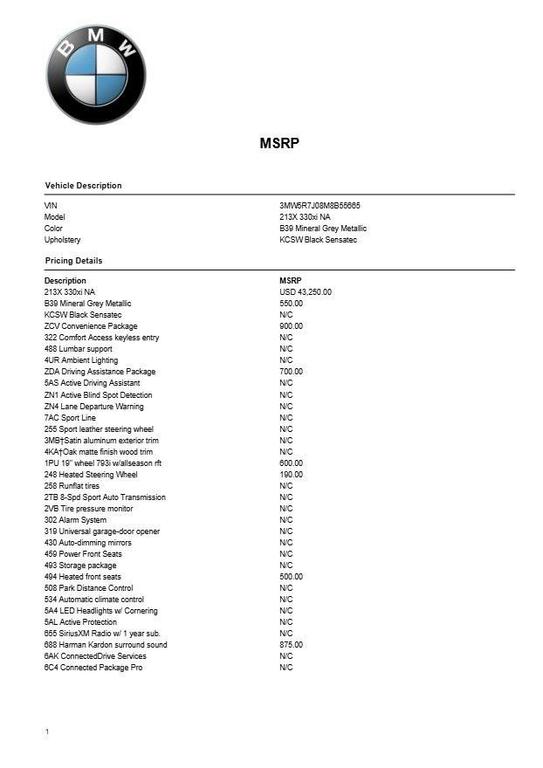 used 2021 BMW 330 car, priced at $30,295